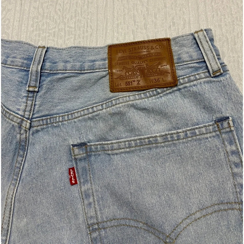 Levi's 551 Z Premium Light Wash‎ Denim Jeans 36×26 Menswear Cotton Hemp Big E